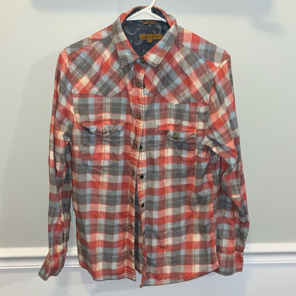 Women’s Small Jacks Girlfriend Snap front Flannel shirt
